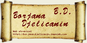 Borjana Đelićanin vizit kartica